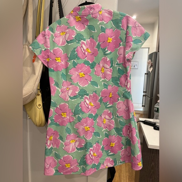 Rixo Lolita Cotton Mini Dress High Neck Size S - Picture 6 of 10